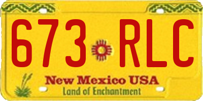 NM license plate 673RLC