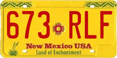 NM license plate 673RLF