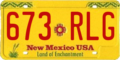 NM license plate 673RLG