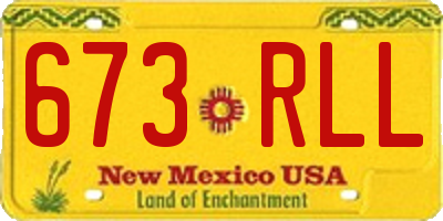 NM license plate 673RLL