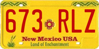 NM license plate 673RLZ