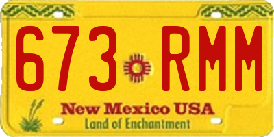 NM license plate 673RMM
