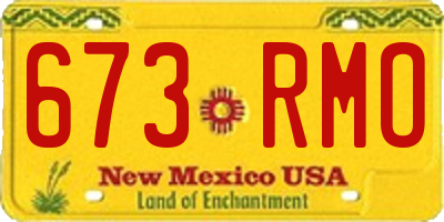 NM license plate 673RMO