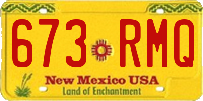 NM license plate 673RMQ