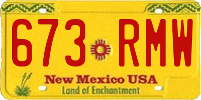 NM license plate 673RMW