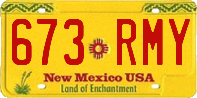 NM license plate 673RMY