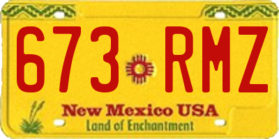 NM license plate 673RMZ
