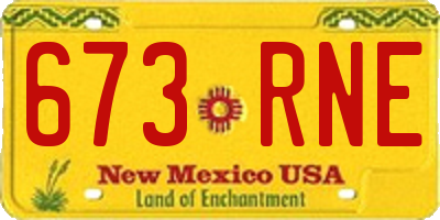 NM license plate 673RNE