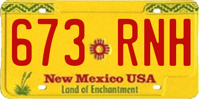 NM license plate 673RNH