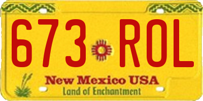 NM license plate 673ROL