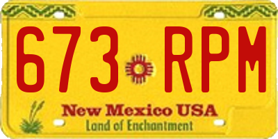 NM license plate 673RPM