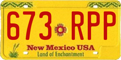 NM license plate 673RPP