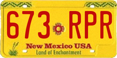 NM license plate 673RPR