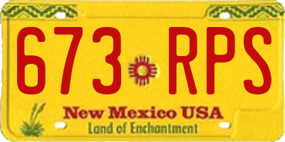 NM license plate 673RPS