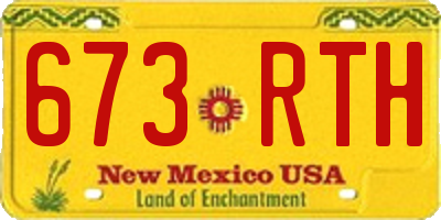 NM license plate 673RTH