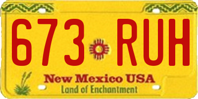 NM license plate 673RUH