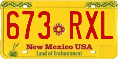 NM license plate 673RXL