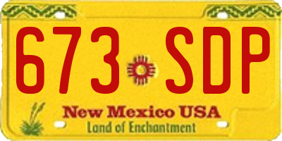 NM license plate 673SDP