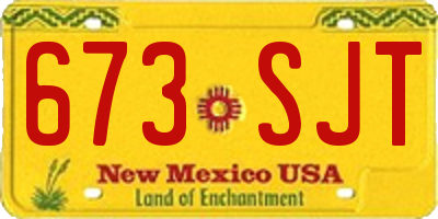 NM license plate 673SJT