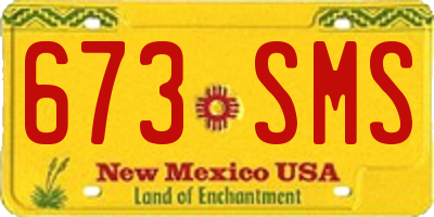 NM license plate 673SMS