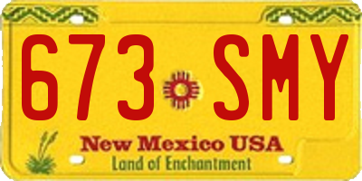 NM license plate 673SMY