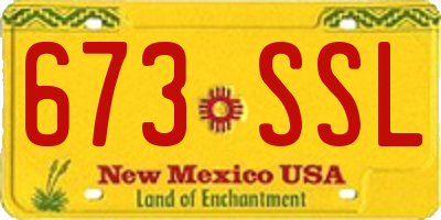 NM license plate 673SSL
