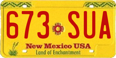 NM license plate 673SUA