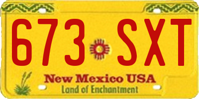 NM license plate 673SXT