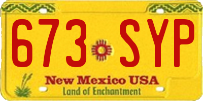 NM license plate 673SYP