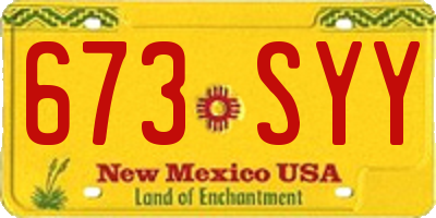 NM license plate 673SYY