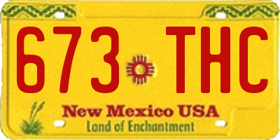 NM license plate 673THC