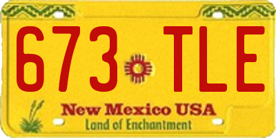 NM license plate 673TLE