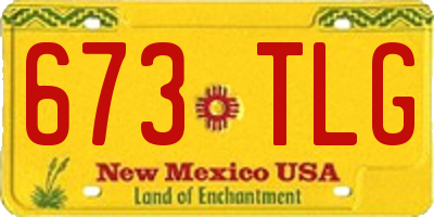NM license plate 673TLG