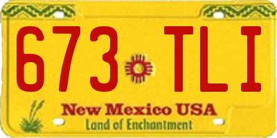 NM license plate 673TLI