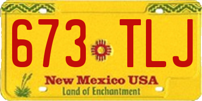 NM license plate 673TLJ