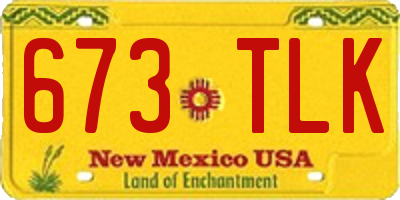 NM license plate 673TLK