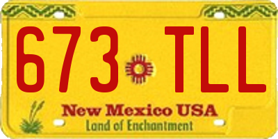 NM license plate 673TLL