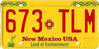 NM license plate 673TLM