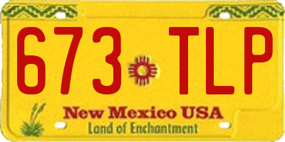NM license plate 673TLP