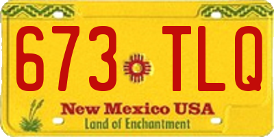 NM license plate 673TLQ