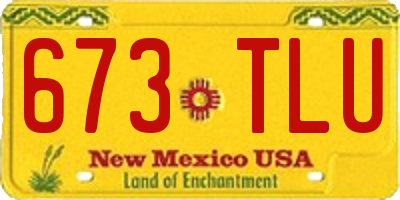NM license plate 673TLU