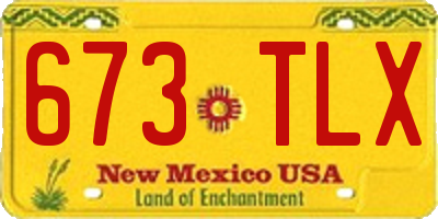 NM license plate 673TLX