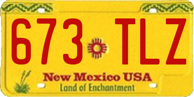 NM license plate 673TLZ