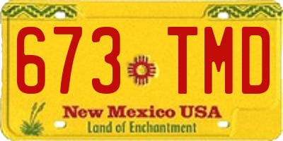 NM license plate 673TMD