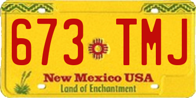 NM license plate 673TMJ