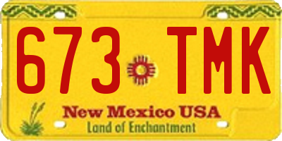 NM license plate 673TMK