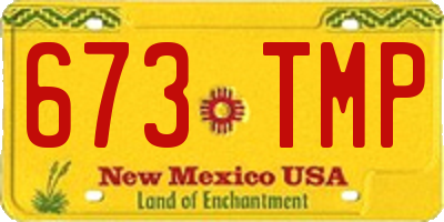 NM license plate 673TMP