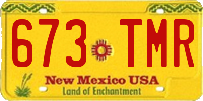 NM license plate 673TMR