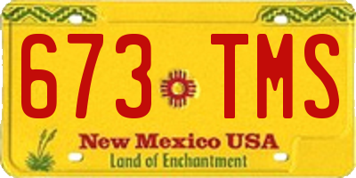 NM license plate 673TMS