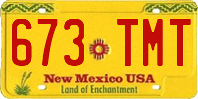 NM license plate 673TMT